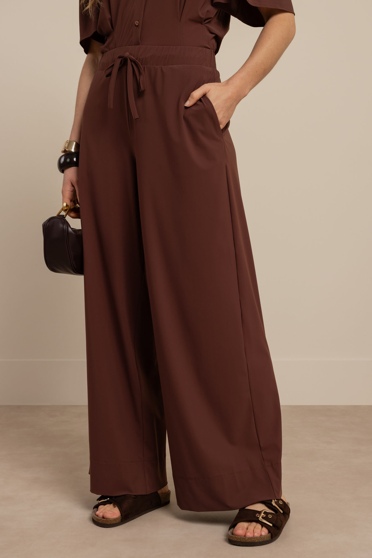 Studio Anneloes Grace Trousers Chestnut, chestnut-kleurige damesbroek